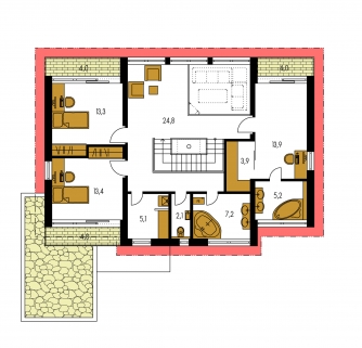 Floor plan of second floor - TREND 288